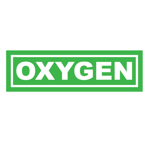 XS Scuba Oxygen Sticker, Standard