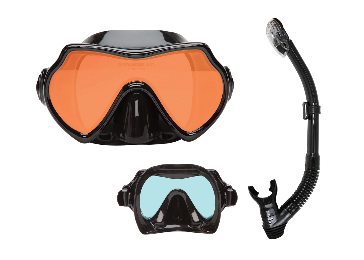 Oceanways SeeSharp Dry Combo, Black silicone