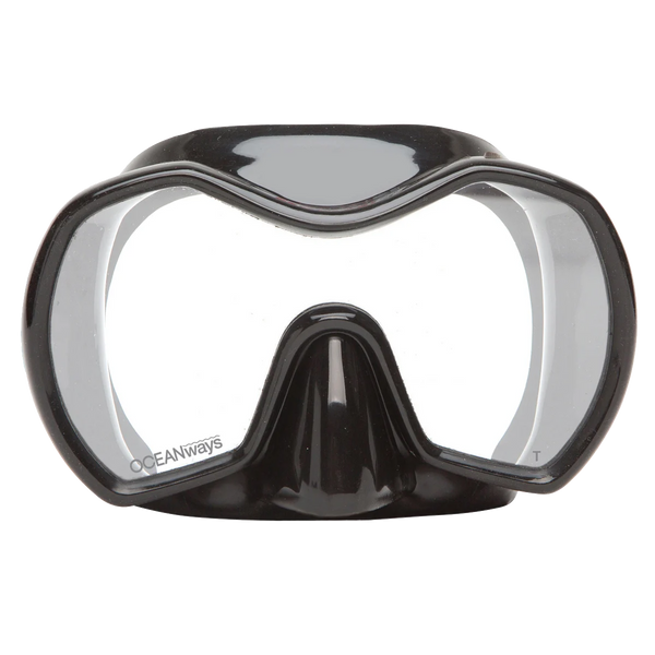 Oceanways Spectre Frameless Mask, Black silicone / Polybag