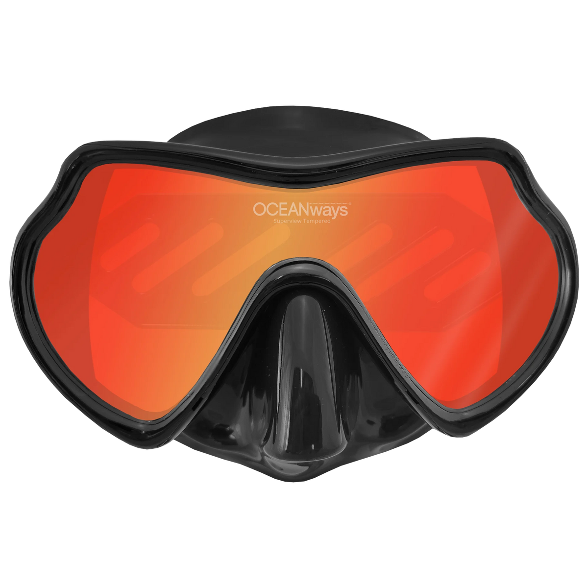 Oceanways SuperView-HD Mask, Black silicone