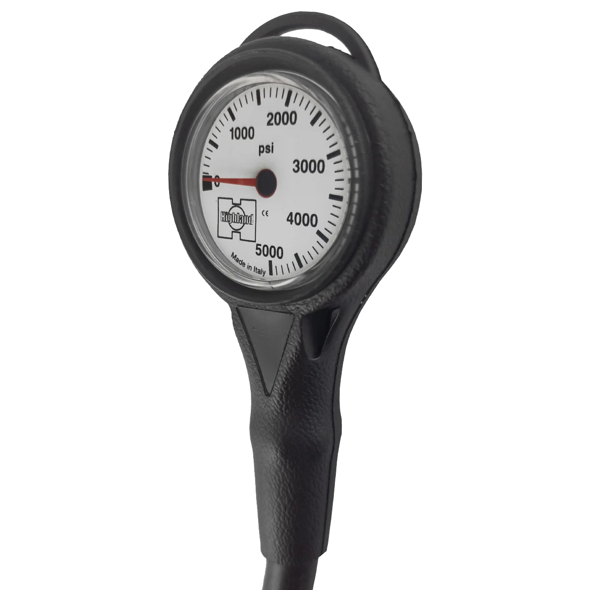 Highland Thin-Line Pressure Gauge with Hose, PSI / Rubber