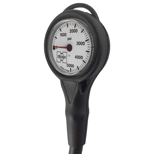 Highland Thin-Line Pressure Gauge with Hose, PSI / Rubber